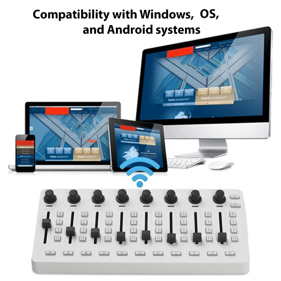  -Mixer Kabelloser MIDI-Controller Mischpult Bluetooth USB Controller Mi3991 - Bild 2 von 4