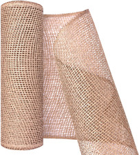 Deco Mesh 10 Inch X 15 Feet Decor Mesh Ribbon Imitation Natural Burlap Deco Mesh