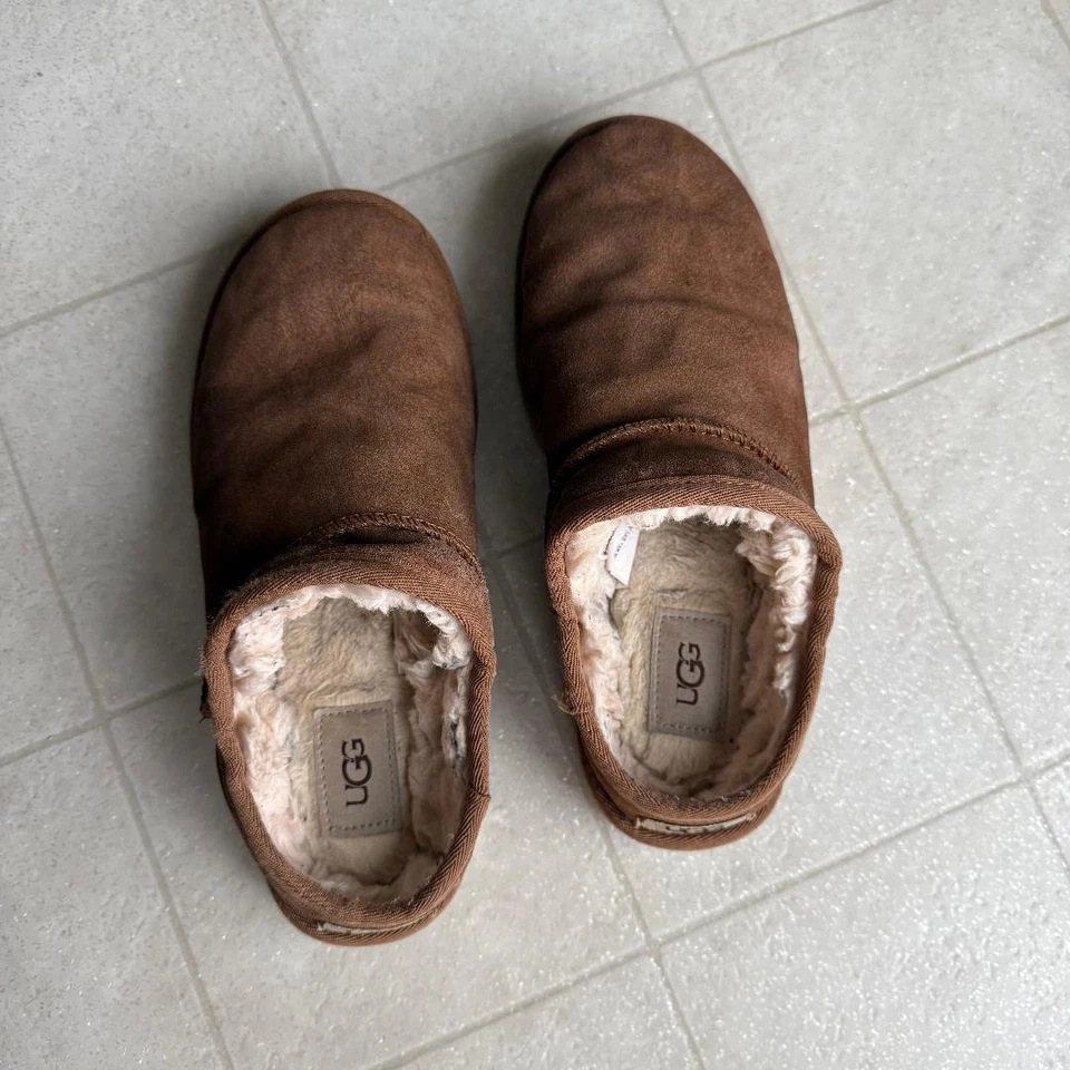 Zapatos sin cordones para mujer talla 8 UGG marrón castaño bordado tostado Foto 4 de 4