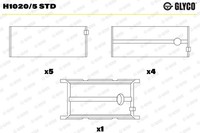 NEU - Glyco H1020/5STD Kurbelwellenlager Passend FüR Fiat Passend FüR Iveco