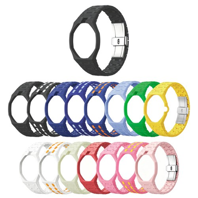 #ad Ceramic Watch Strap Band with Ceramic Case Mod Kit For Swatch X AP Royal Pop $79.95