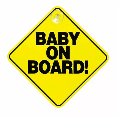 1 x Baby an Bord Autoschild Saugnapf Baby PKW Sicherheit Warnung 15 cm UK