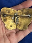 WWII Imperial Japanese Army Belt Buckle Brooch Lacquer Maki-e Trench Art Sakura — photo 5
