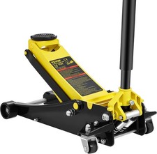 Low Profile, Heavy-Duty Steel Racing Floor Jack,Dual Pistons Quick Lift Pump