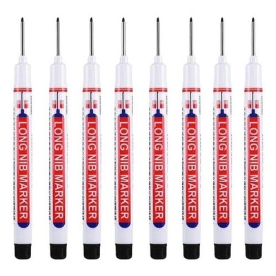 8Pcs/Set 20Mm Deep Hole Long Nib Head Markers for Metal Perforating Pen
