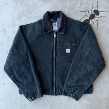 Carhartt J01 BLK black Detroit work wear jacket XL