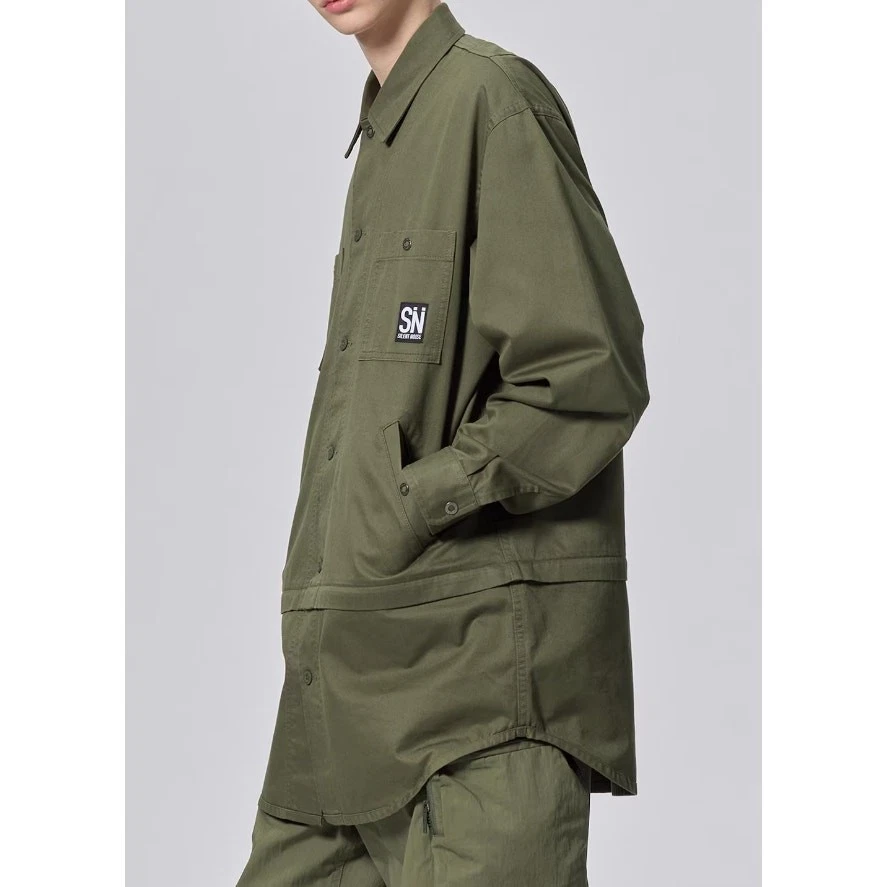 NWT GU (Uniqlo) UNDERCOVER Jun Takahashi Silent Noise Tunic Shirt Olive Green XL - Image 4 of 4