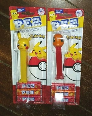 Pokemon PEZ Candy & Dispenser: PIKACHU & CHARMANDER Dispensers! EXP 12/2025