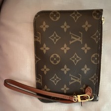 Louis Vuitton Monogram Logo Brown Wristlet Zip-Around Women's Wallet