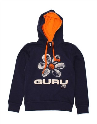 GURU Mädchen Grafik Hoodie Pullover 9-10 Jahre dunkelblau Baumwolle AO07