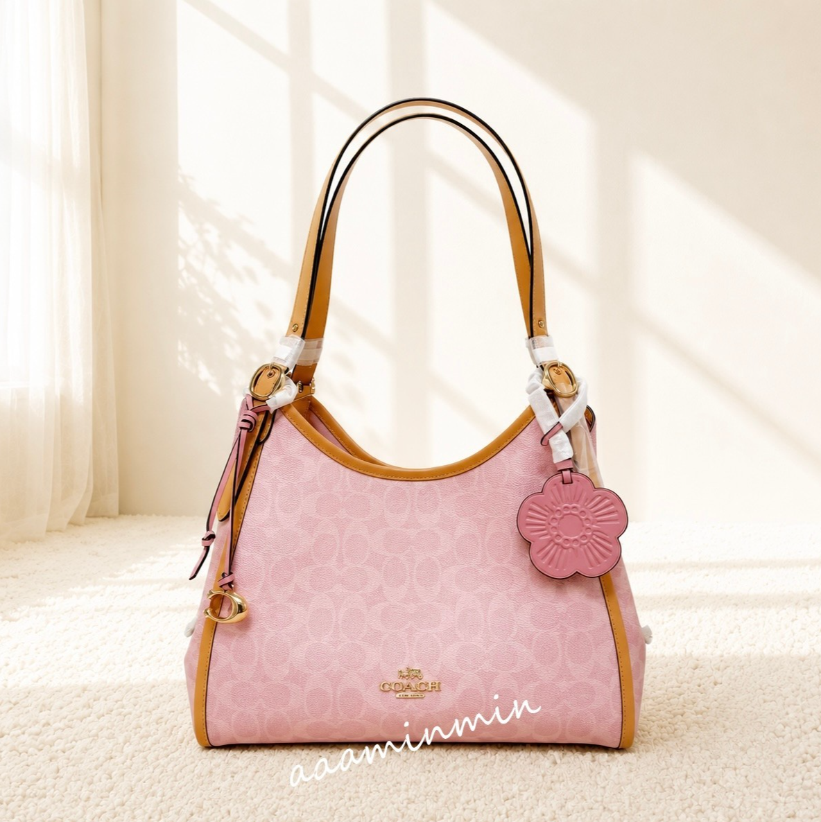 NWT CEL13 Coach Erin Shoulder Bag In Signature Canvas With Charms 