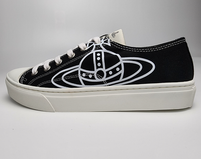アート・デザイン・音楽 VIVIENNE WESTWOOD SHOES Vivienne Westwood Sneakers PlimSoll Low Top 2.0 Black Canvas US W