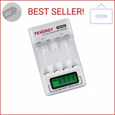 Tenergy TN156 4-Bay Compact AA/AAA NiMH NiCD LCD Battery Charger, Ideal Charger