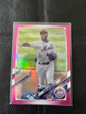 2021 Topps Chrome Amed Rosario #190 Pink Refractor 280/399 Mets Yankees