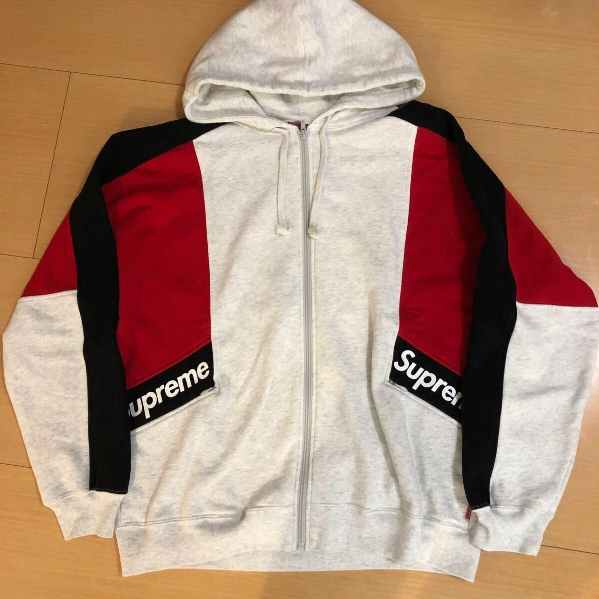 Sweat à capuche zippé Supreme 20SS couleur bloquée taille M capuche zippée suprême