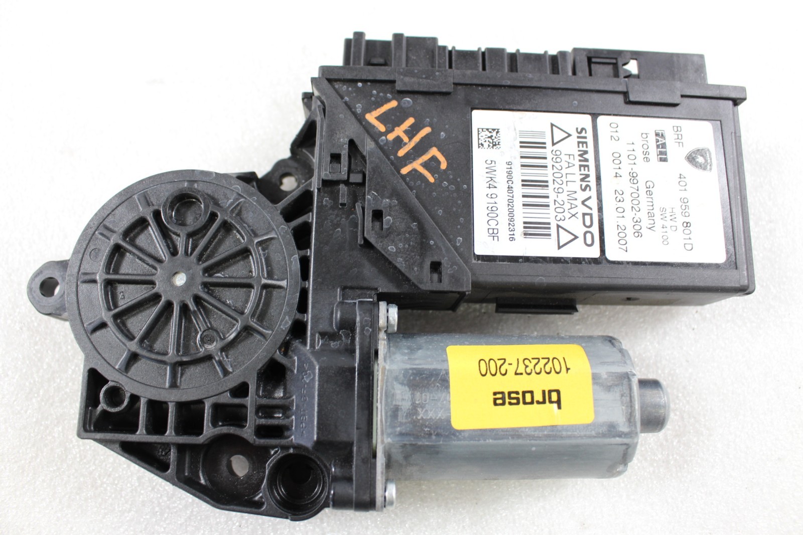 Lamborghini Gallardo LH, Left Door Glass Window Regulator Motor, P/N 401959801D