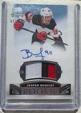 2019-20 UD THE CUP #103 JESPER BOQVIST AUTO PATCH ROOKIE 114/249