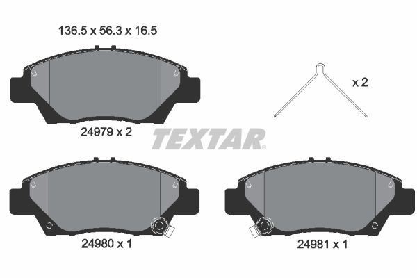Set dischi e pastiglie freno TEXTAR per Honda Jazz foto 6