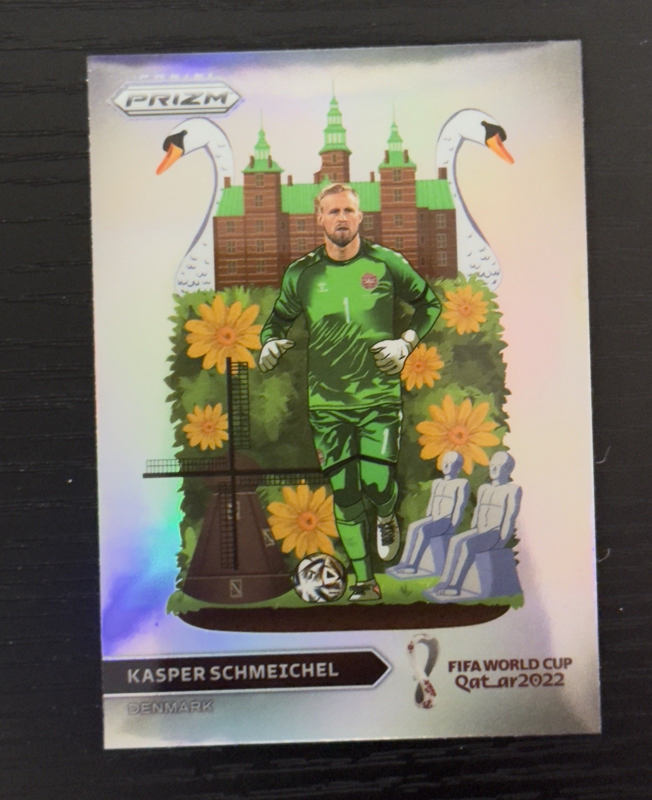 2022 Panini Prizm World Cup National Landmarks #7 Kasper Schmeichel Denmark SSP