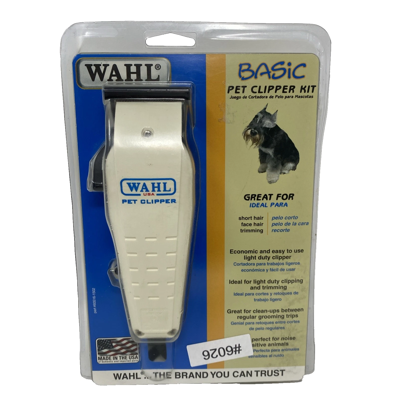 Vintage 2005 New Wahl Special Clip-Pet Set Grooming Kit Made In USA