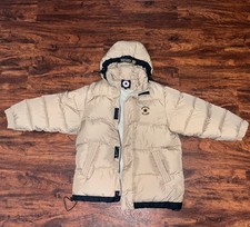 Converse Tan/Brown Puffer Bomber Jacket With ...
