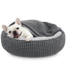 SIWA MARY 26in Hooded Donut Orthopedic Dog  Cat Bed, Washable