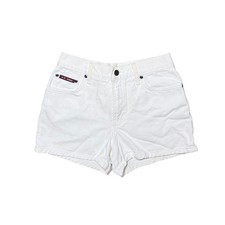 Vintage A-Z Jeans Womens White Denim High Waisted Shorts
