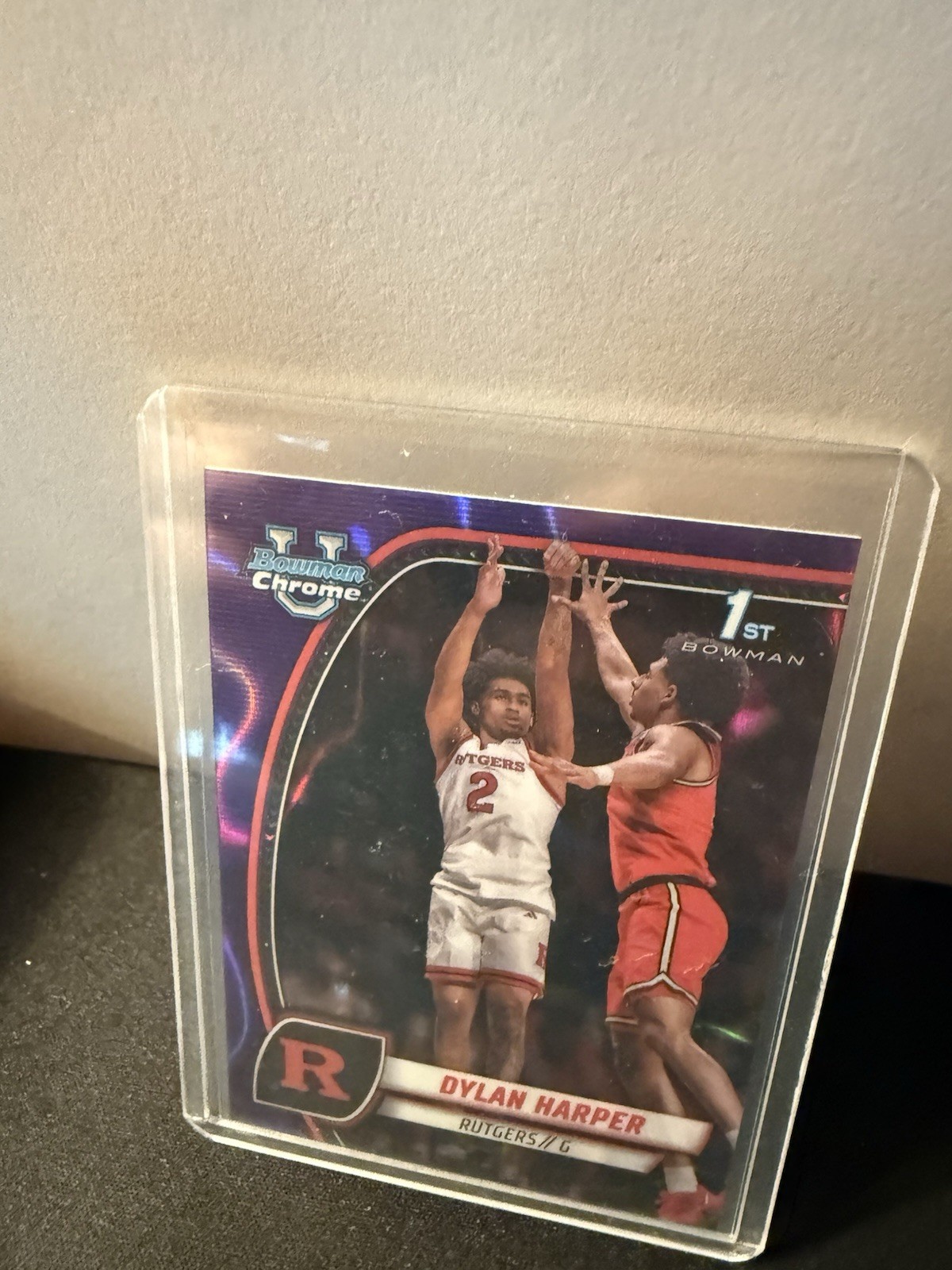 2024-25 Bowman University Chrome - Dylan Harper #22 Purple Lava Refractor (RC)