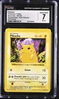 Pokemon Pikachu Base Set 58/102 Shadowless Red Cheeks CGC 7 Off-Center
