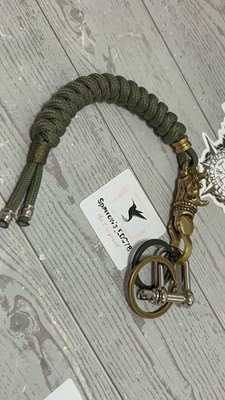 Sparrow s Handcrafted  Rhino Head Keychain Paracord Lanyard Design