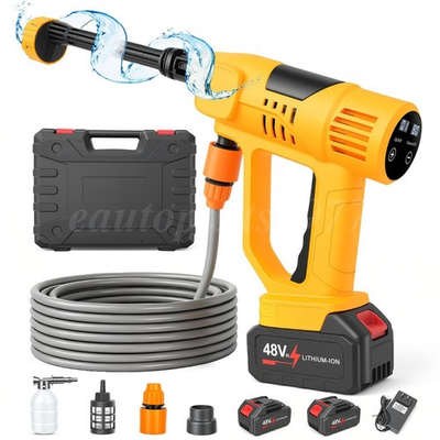 #ad 1000PSI Cordless High Pressure Washer 2×4.0Ah Battery Portable 6 in 1 Nozzle $70.59