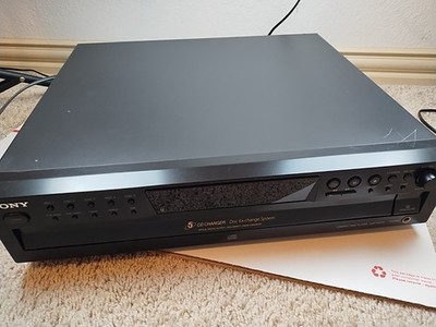 Sony CDP-CE375 5 Disc Disk CD Changer Player Black Component Working Optical 