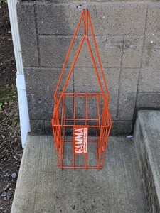 Gamma Orange Metal Tennis Pickle Ball Hopper Caddy Hi Rise 75 Basket Vintage 