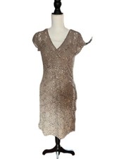 Scarlett Nite Champagne And Sequin Evening Dress