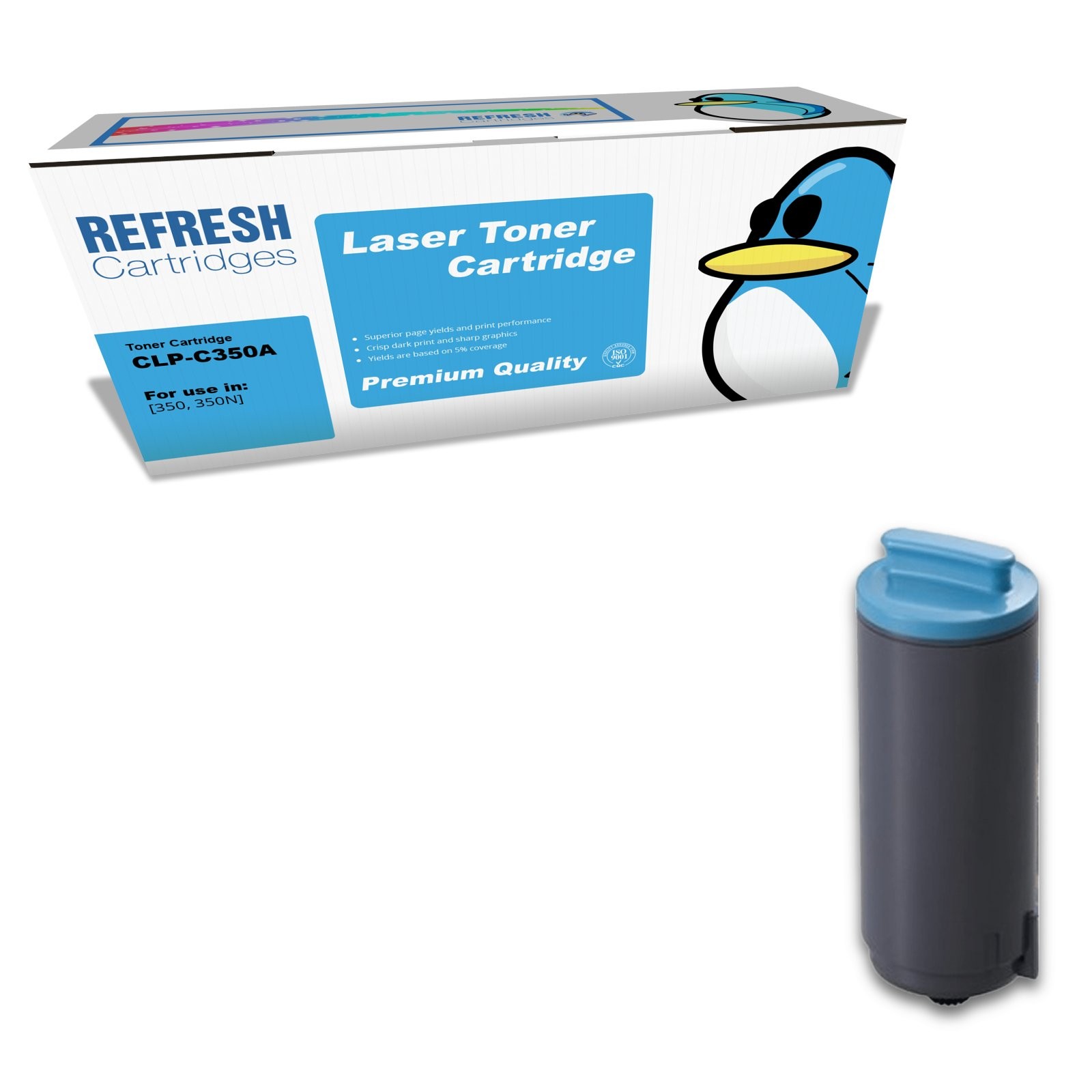 Refresh Cartridges Cyan CLP-C350A Toner Compatible With Samsung Printers