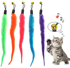 5/10PCS Cat Toy Worm Refill Replacement Interactive Teaser Wand Plush Pet Toy