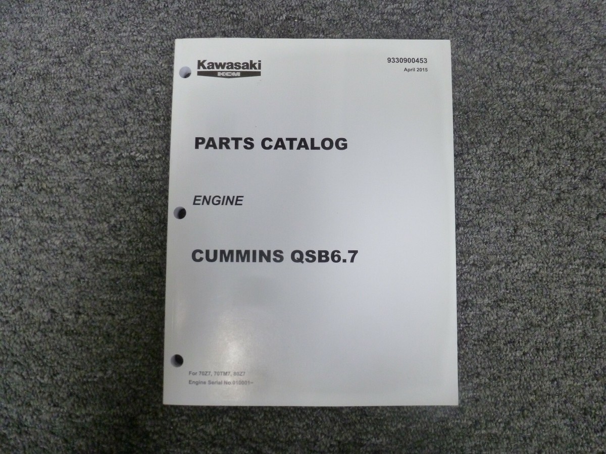 Kawasaki 70Z7 Wheel Loader Cummins QSB6.7 Engine Parts Catalog