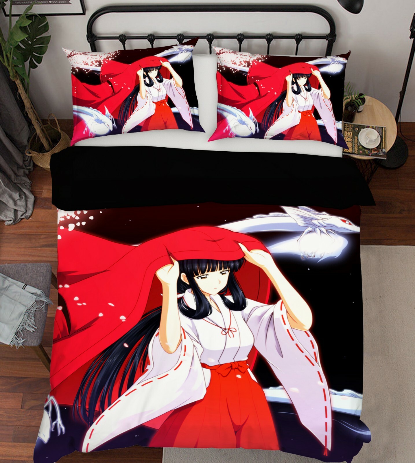 3D Inuyasha 80 Japan Anime Bed Pillowcases Quilt Duvet Cover Single UK 3D Inuyasha 80 Japan Anime Bed Pillowcases Quilt Duvet Cover Single UK