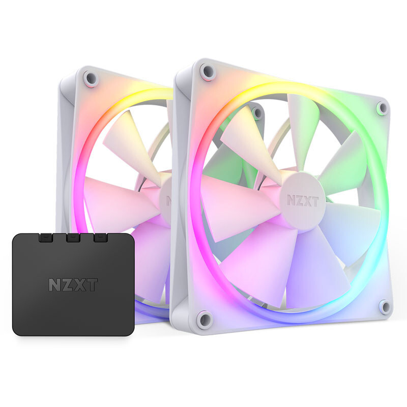 NZXT F140 RGB TWIN Ventilatore 14 cm 500 Giri/min 1800 RF-R14DF-W1