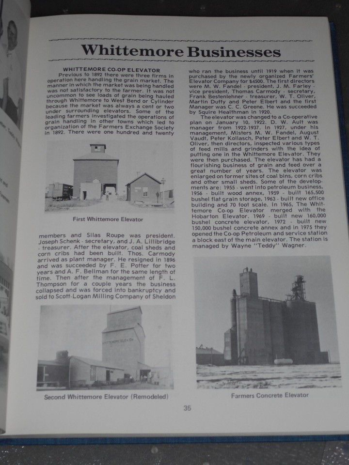 148 Year Photo History of Whittemore Iowa Town Business, Sports Family