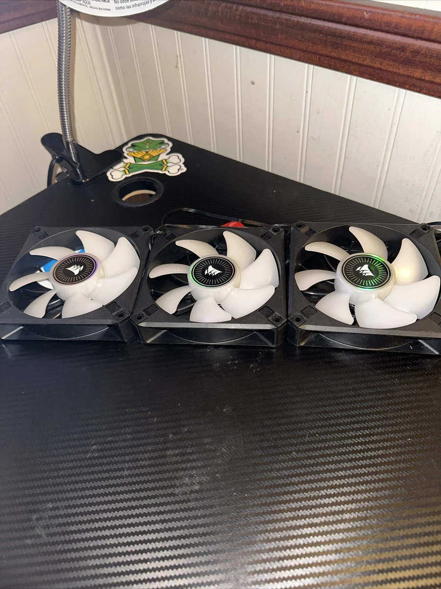 3 Corsair ML120 RGB ELITE Magnetic Levitation Bearing 120mm Fans 