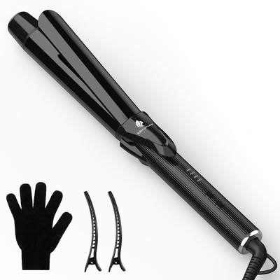 MiroPure  1 1/4 Inch Hair Curling Iron Ceramic Barrel Ionic Technology Glove