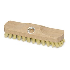 Nölle Schrubber Holz mit Gewinde 22 cm harte Synthetikborsten 5-reihig Boden