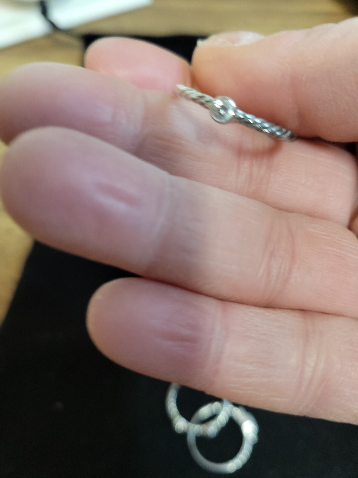 silver stacking rings - image 2