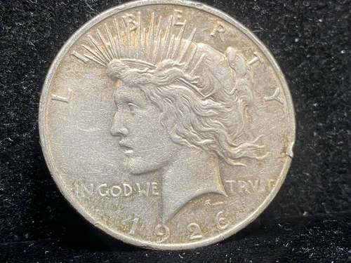 1926-D 90% SILVER PEACE DOLLAR IN Great AU CONDITION!!  LOW MINTAGE!