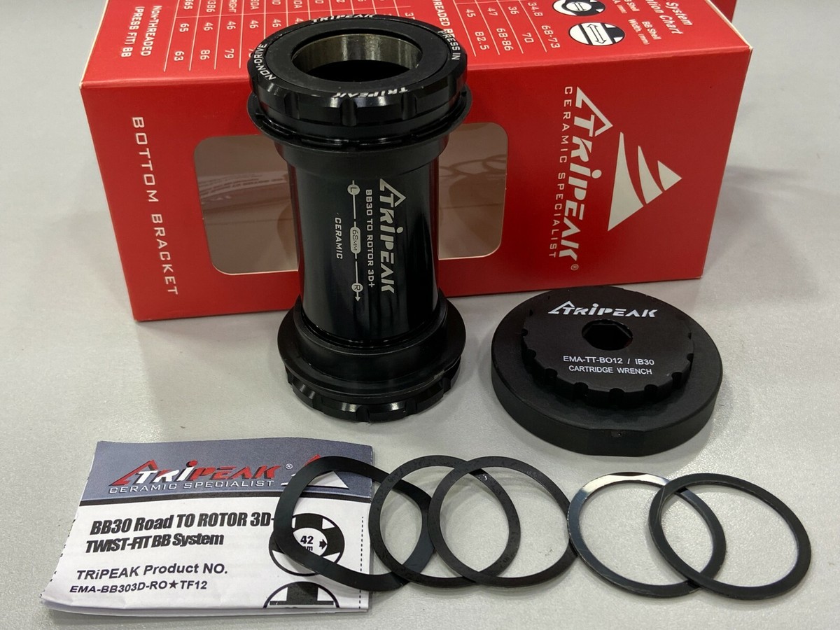 トライピーク BB30 セラミック Tripeak BB30 To Rotor 3D+ Twist-Fit Ceramic Bearing Road Bottom