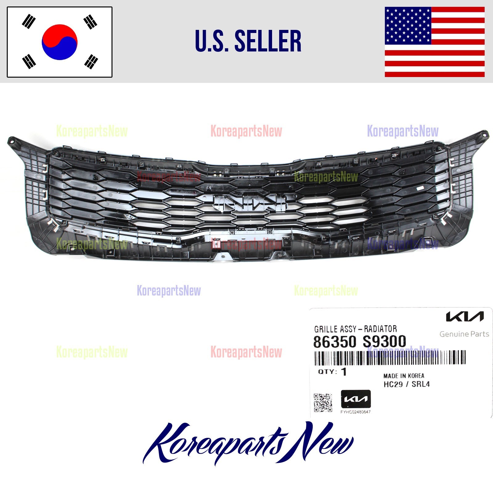 FRONT Bumper Grille 86350S9300 