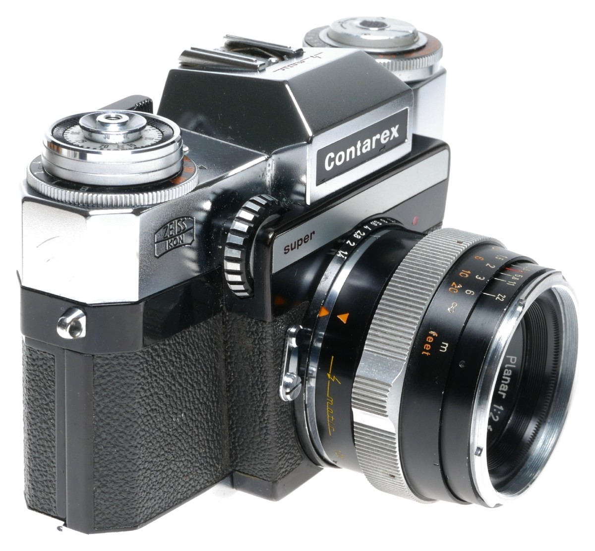 Zeiss Ikon Contarex Super + Planar 50mm F/2 - À Réviser - Pièce De Collection
