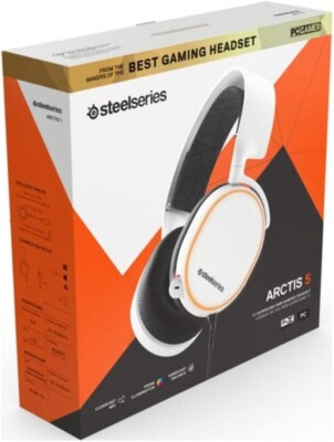 SteelSeries Arctis 5 61507 Gaming Headset Wired With Microphone 7.1ch White