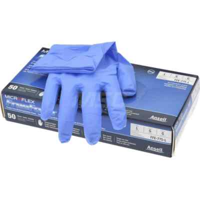 50 Pack Microflex FFE-775-L Disposable Gloves, Nitrile